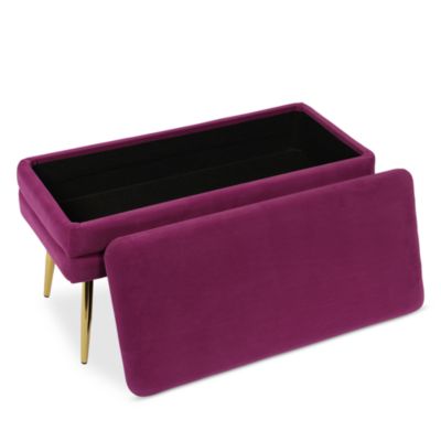 Ziva Velvet Storage Bench