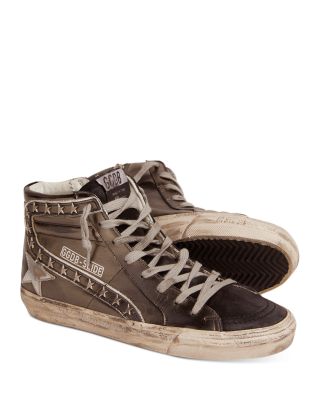 Women's Lace-Up Slide Laminated Star Sneakers