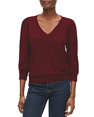 Michael Stars Gabriella V Neck Top In Plum