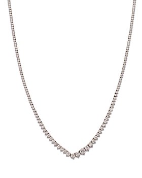 Bloomingdale's - Diamond Graduated Tennis Necklace in 14K White Gold, 5.0 ct. t.w. - 100% Exclusive