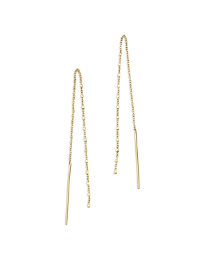 ZOË CHICCO 14K YELLOW GOLD SIMPLE GOLD THREADER EARRINGS