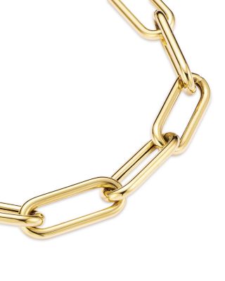 14K Yellow Gold Heavy Metal Large Paperclip Link Bracelet