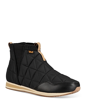 Teva Women's Ember Quilted Mid Top Sneakers In Black/tan