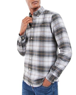 Barbour - Kyeloch Cotton Herringbone Tartan Tailored Fit Button Down Shirt