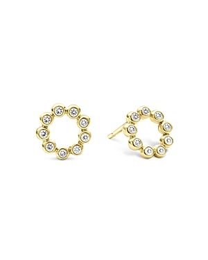 Lagos Ksl Diamond Round Stud Earrings In Gold