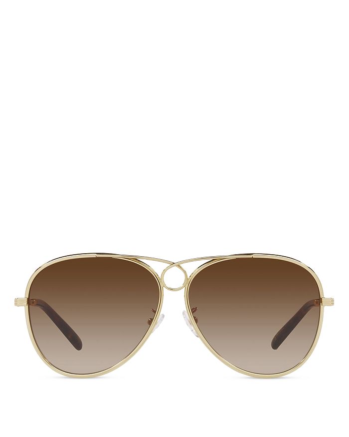 Tory Burch Aviator Sunglasses, 59mm | Bloomingdale's
