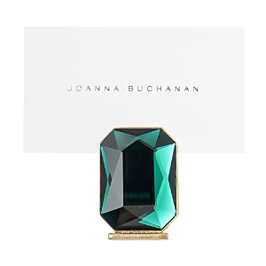 Joanna Buchanan Single Gem Placecard Holder 2-piece Set In Emerald