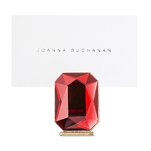 Joanna Buchanan Single Gem Placecard Holder 2-piece Set In Ruby