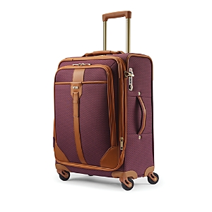 Hartmann Carry On Spinner Suitcase In Burgundy/tan