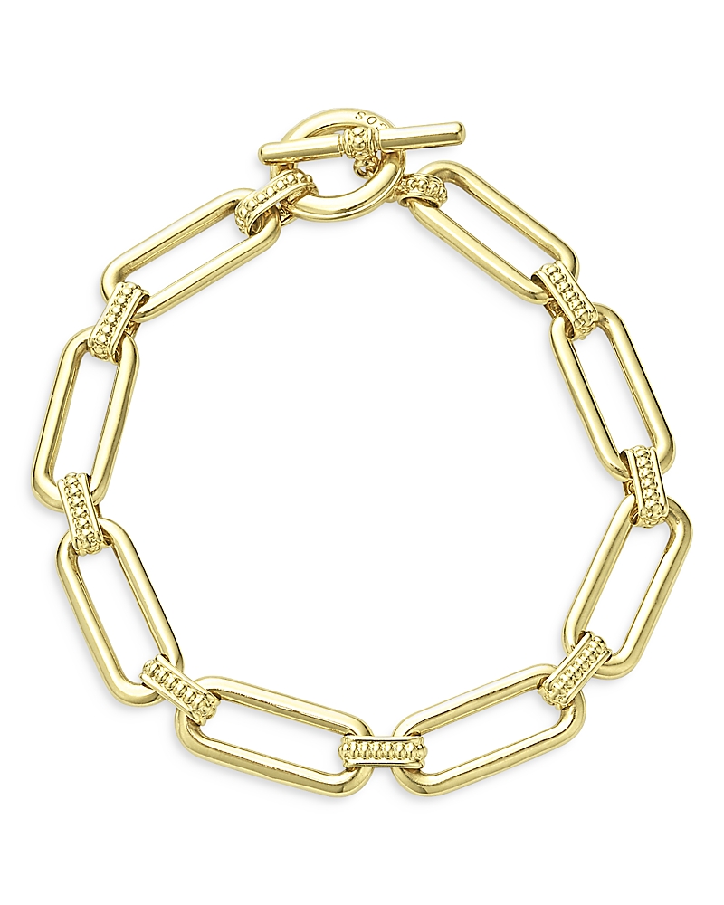 Lagos 18k Yellow Gold Signature Caviar Link Bracelet In Gold