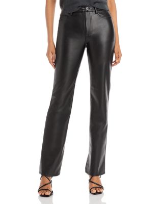 STAUD - Chisel Faux Leather Straight Pants