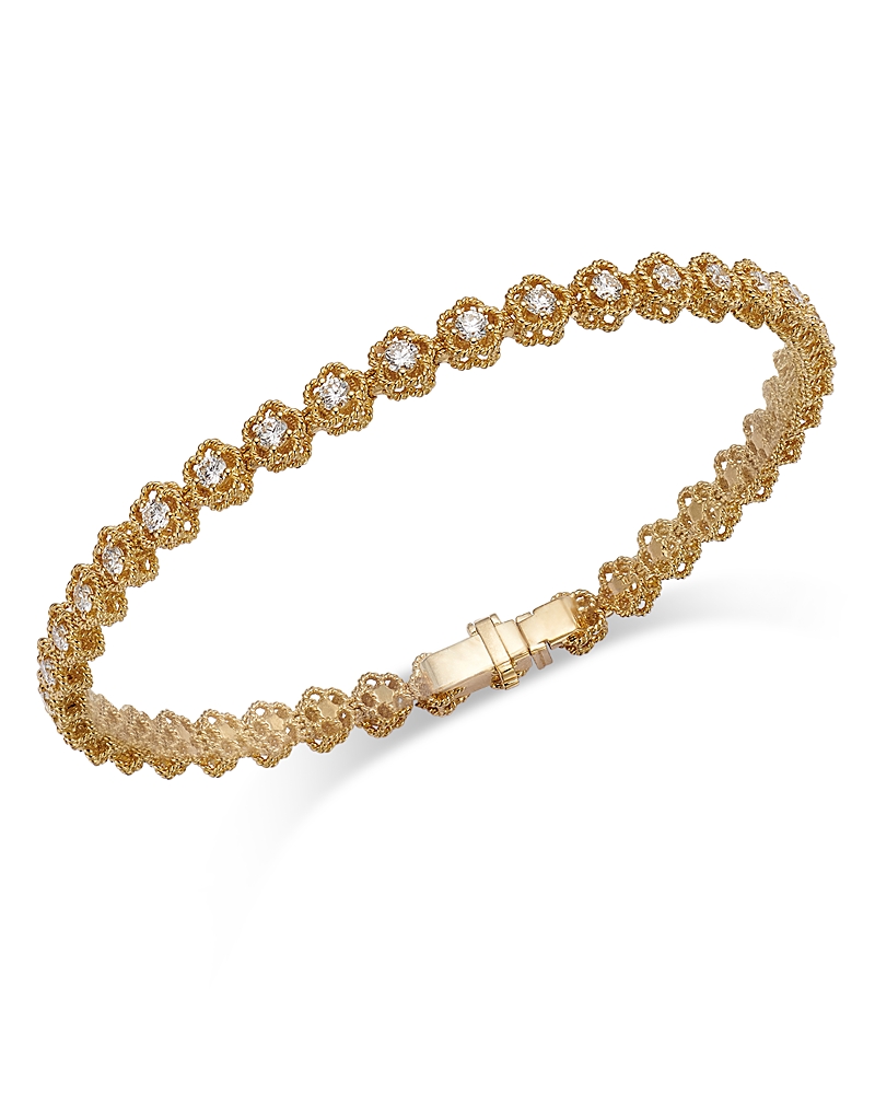 Roberto Coin 18K Yellow Gold Daisy Diamond Tennis Bracelet - Exclusive