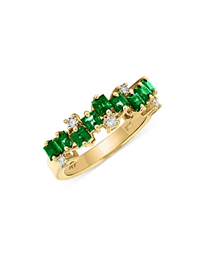 Bloomingdale's Emerald & Diamond Ring in 14K Yellow Gold - 100% Exclusive