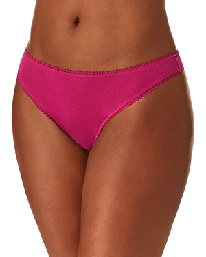 On Gossamer Cabana Cotton Blend Stretch Hip G-string In Deep Magenta