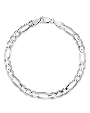 Photos - Bracelet Bloomingdale's Men's Figaro Link Chain  in 14K White Gold - 100 Ex