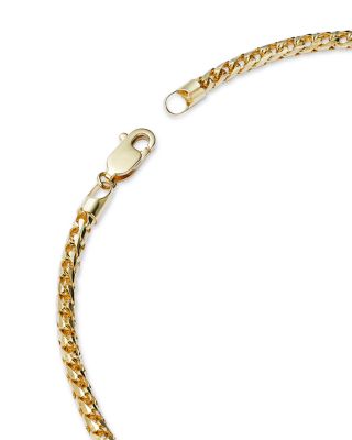 Men's Franco Link Chain Necklace in 14K Yellow Gold, 22" 
