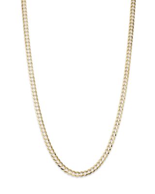 Bloomingdale's Fine Collection - Men's Comfort Curb Link Chain Necklace in 14K Yellow Gold, 24" - Exclusive