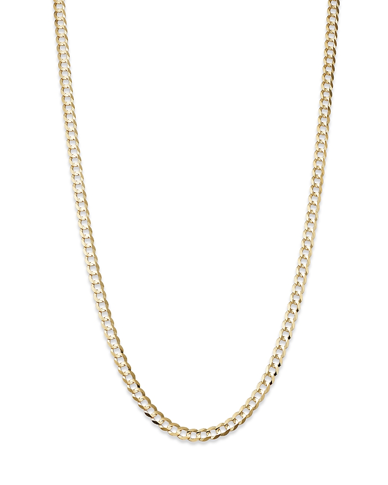 Bloomingdale's Fine Collection Men's Comfort Curb Link Chain Necklace in 14K Yellow Gold, 24