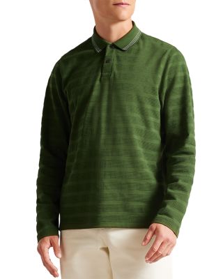 Ted Baker - Penine Striped Long Sleeve Polo