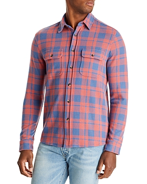 Shop Faherty Legend Check Regular Fit Button Down Shirt In Rose Blue Check