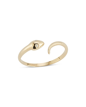 Bloomingdale's Diamond Snake Ring in 14K Yellow Gold, 0.02 ct. t.w. - 100% Exclusive