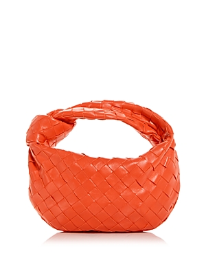 Bottega Veneta Mini Jodie Leather Hobo In Coral