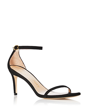 Stuart Weitzman Nudistcurve Ankle Strap Sandal In Black
