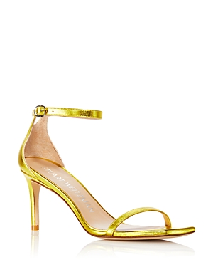 Stuart Weitzman Women's Nudistcurve 75 Ankle Strap Sandals In Key Lime