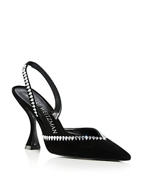 Stuart Weitzman - Women's Embellished Pointed Toe Slingback High Heel Pumps