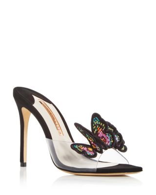 Sophia Webster Mini butterfly-print open-toe sandals - White