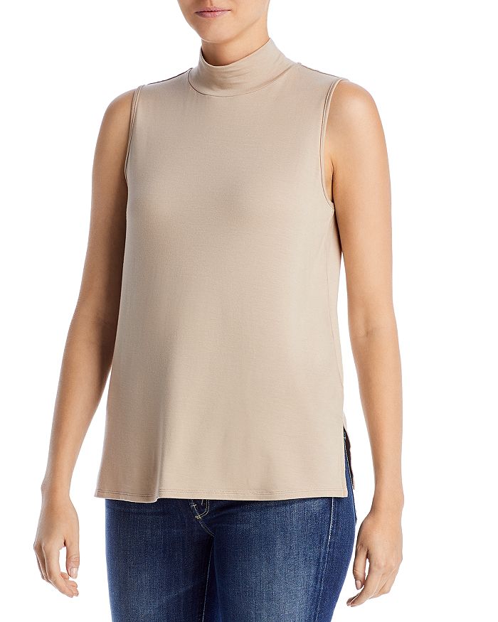 &BASICS Sleeveless Mock Neck Top Bloomingdale's
