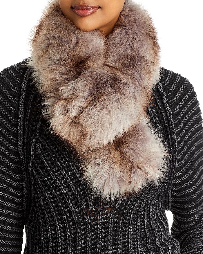 Surell Surrell Faux Fur Pull Through Scarf | Bloomingdale's