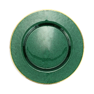 Shop Vietri Metallic Glass Service Plate Charger In Emerald