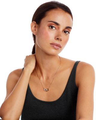 Diamond Paperclip Necklace in 14K White & Yellow Gold, 0.25 tcw  