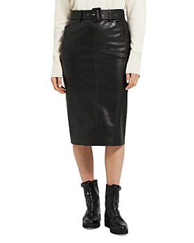 Theory - Belted Midi Skirt