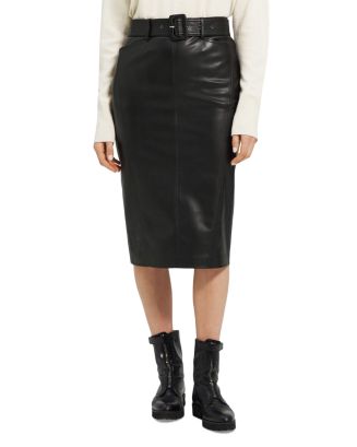 Theory Belted Midi Skirt | Bloomingdale's