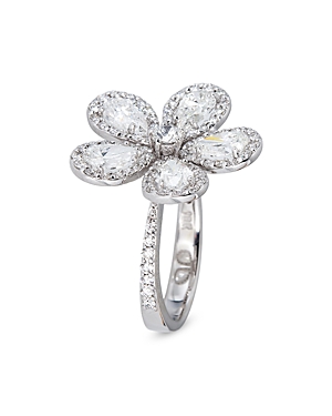 Piranesi 18K White Gold Classic Diamond Flower Ring