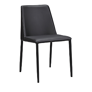 Sparrow & Wren Nora Faux Leather Dining Chair Black M2 In Gray