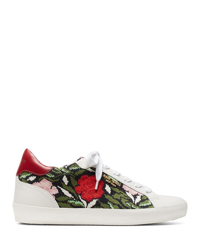 kate spade new york Women's Ace Rose Lace Up Low Top Sneakers |  Bloomingdale's