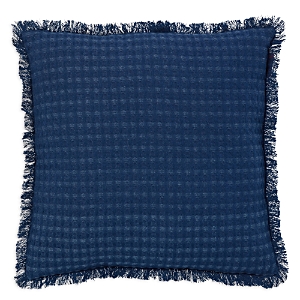 Roselli Trading Agra Waffle Cotton Decorative Pillow In Denim