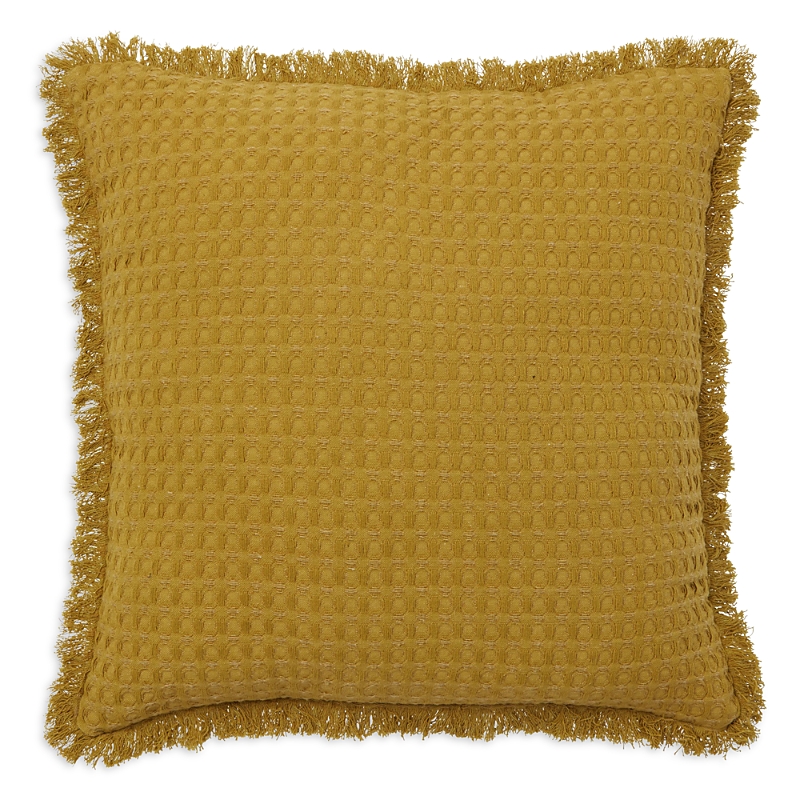 Roselli Trading Agra Waffle Cotton Decorative Pillow In Olive