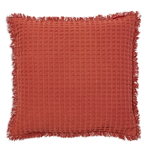 Roselli Trading Agra Waffle Cotton Decorative Pillow In Rust