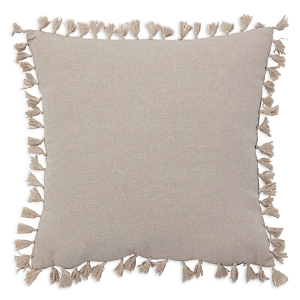 Roselli Trading Jaipur Canvas Cotton Decorative Pillow In Taupe/ecru