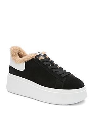 Ash Moby Be Kind Faux Fur Flatform Sneakers In Black