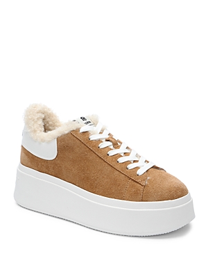 Ash Moby Be Kind Faux Fur Flatform Sneakers In Golden Brown