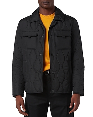 ANDREW MARC NILES STRETCH WATER RESISTANT QUILTED SHIRT JACKET