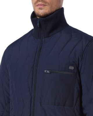 Floyd Nylon Zig Zag Quilted Full Zip Bomber Jacket