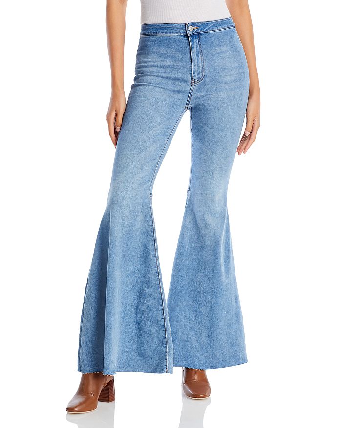 Free People Just Float On Flare Jeans in Love Letter | Bloomingdale's