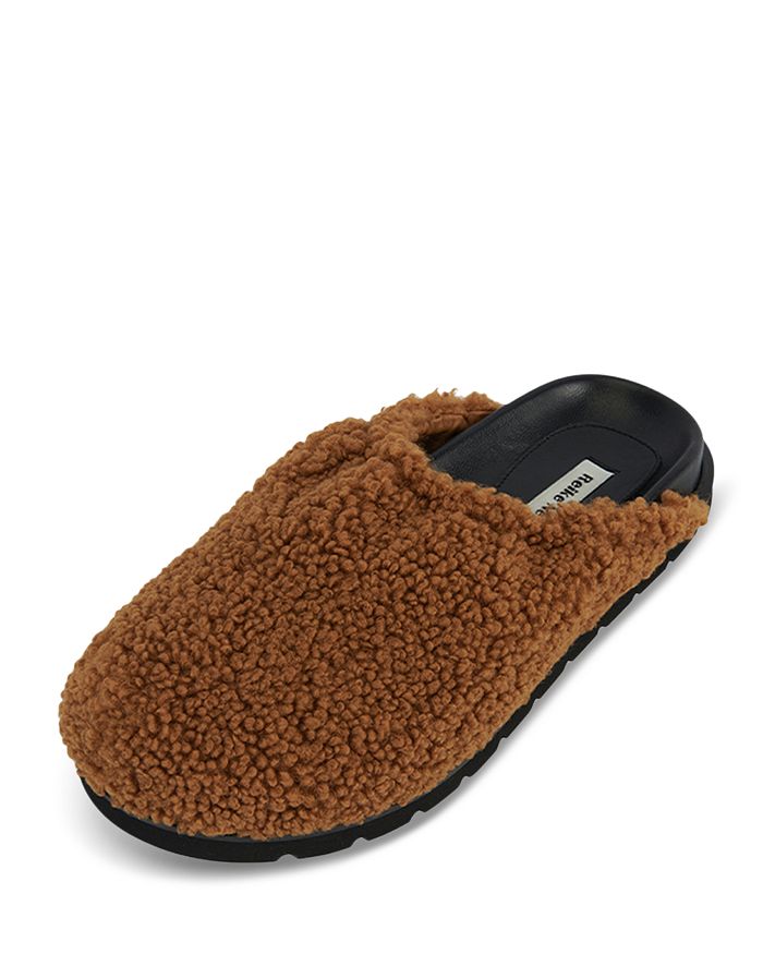 faux shearling clogs