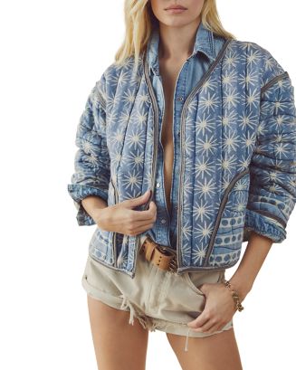 New Free People Kara outlet Quilted Cardi Jacket sz Large